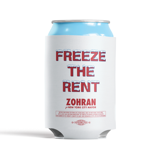 Freeze The Rent (White Foam Can Cooler)