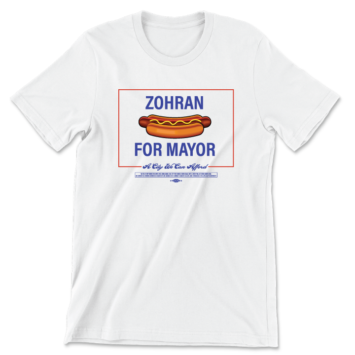 Zohran For Mayor - Hot Dog (Unisex White Tee)