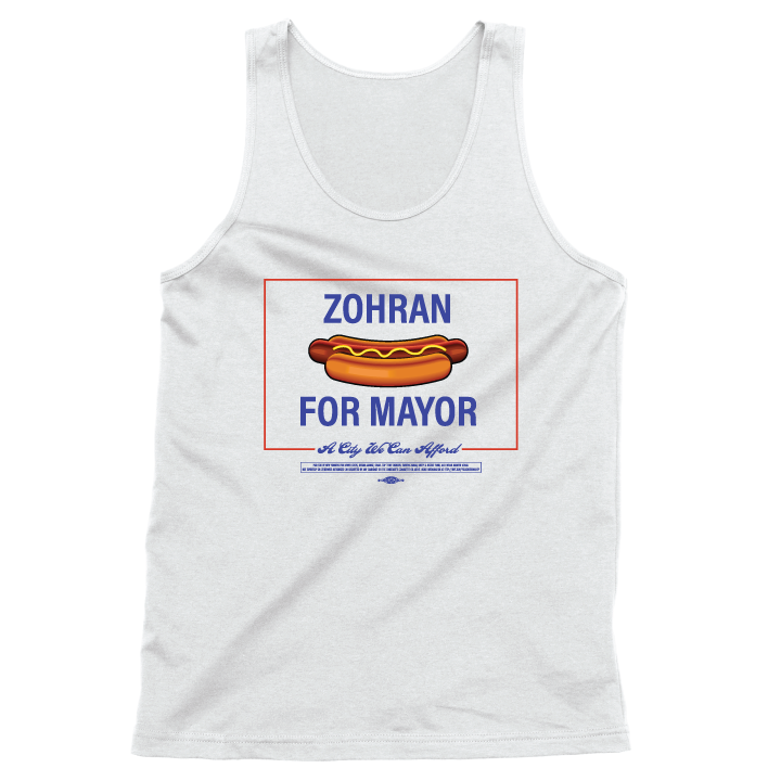 Zohran For Mayor - Hot Dog (Unisex White Tank)