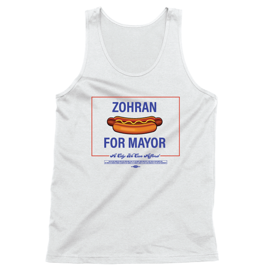 Zohran For Mayor - Hot Dog (Unisex White Tank)