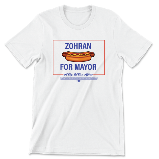 Zohran For Mayor - Hot Dog (Unisex White Tee)